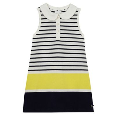 Girls' yellow stripe tennis dress